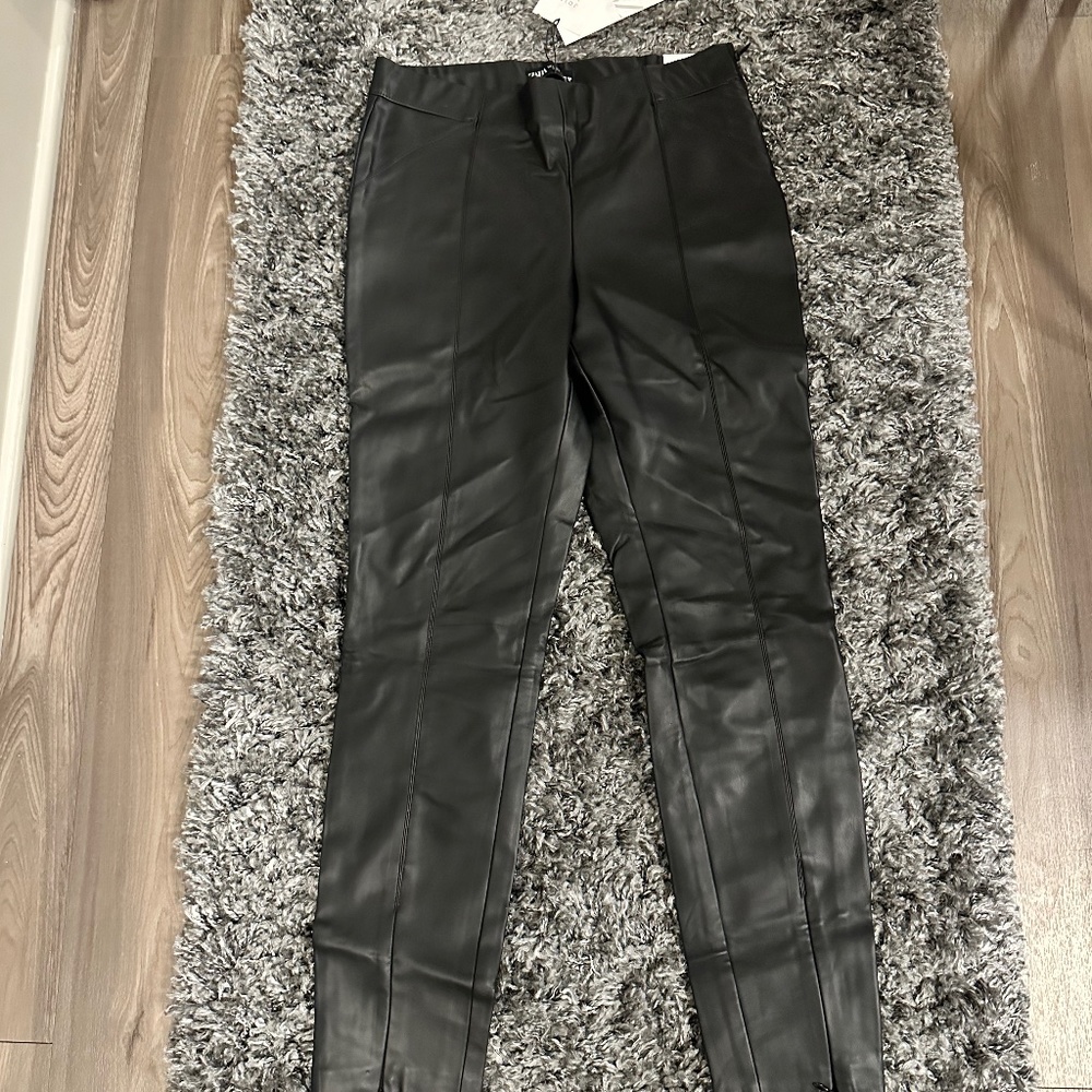 Faux leather pants